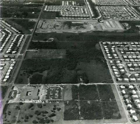 Coral way and 92nd aerial view looking west