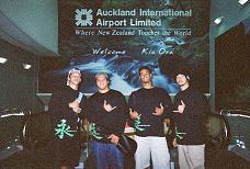 Da Boyz @ Aukland Airport with Aunty Rita