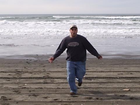 Mike on beach