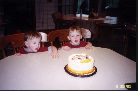 Dylan & Devlin - Cake at Grandma's