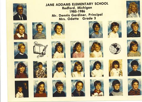 Mrs.Odette's 3rd grade class 1985-86