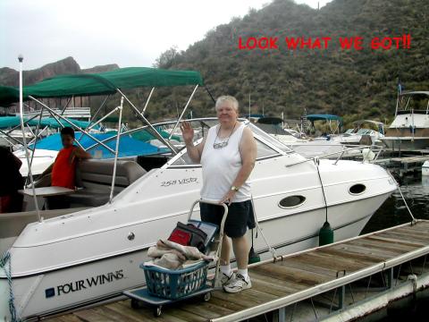 Carol at the boat