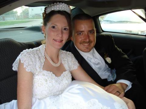 Tracy & Chuck on their wedding day 8-08
