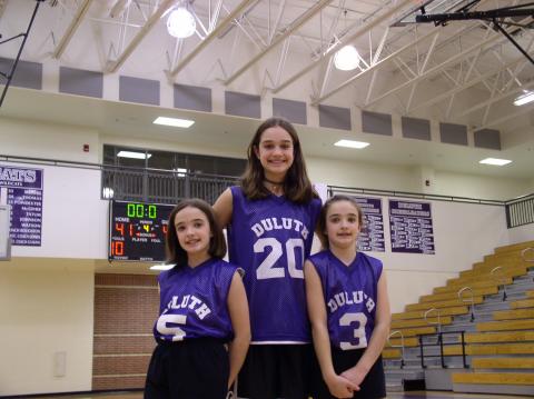 Basketball: Kiana, Jessica, and Sierra