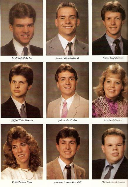 Killian Hill Christian High School Class of 1987 Reunion - Yearbook page