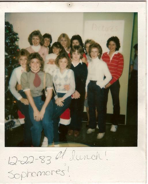 (class 1986) pics with Santa at lunch