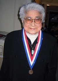 Iva Toguri after receiving the EDWARD J. HERLIHY CITIZENSHIP Award on January 15, 2006