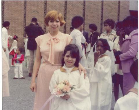 Ms Cappetta & Sam 1st Communion 1977