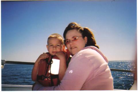 Kim&Ryan on boat in Monterey Ca 2005