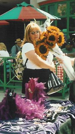 Holding Sunflowers