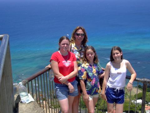 Susie and the girls in Hawaii