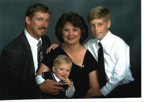 Brian with wife and sons - 2005