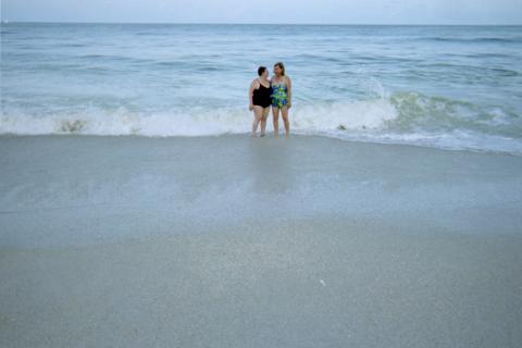 Shirle and I at Coquina Beach, 2005