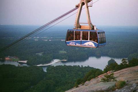 Cable Car that you ride to top of Stone