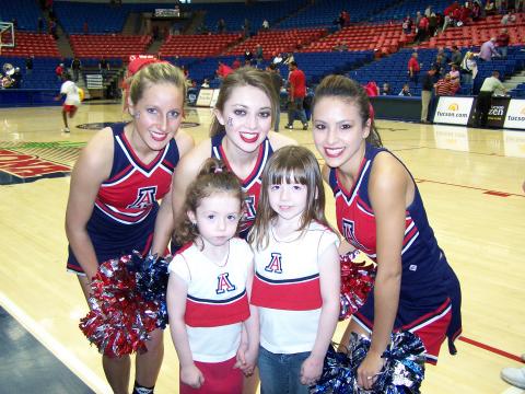 Future UA Cheerleaders with the present ones