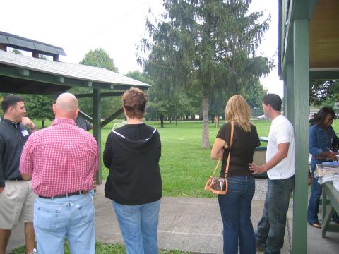 Chad, Erik, Drik's wife Julie, Stephanie, her boyfriend, and Joy