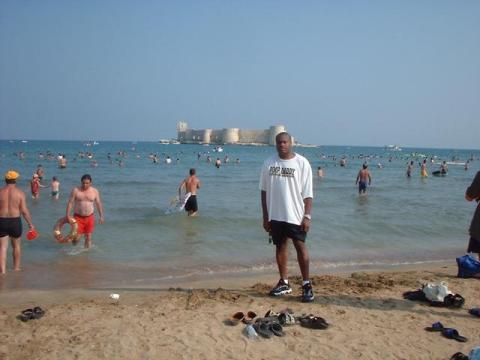 ME AT CASTLE BY THE SEA IN TURKEY