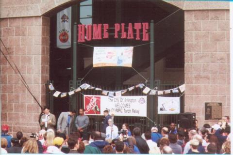 My dad carrying the Olympic flame.