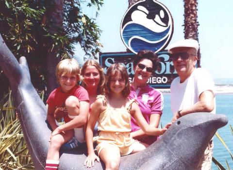 Mom,Dad,Vic, Amy & Ryan Sea World 1981