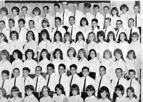 1/2 of 8th grade graduation class-1965