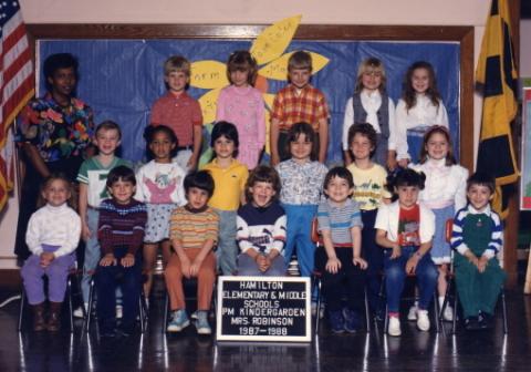 Mrs. Robinson's 87-'88 Kindergarten.