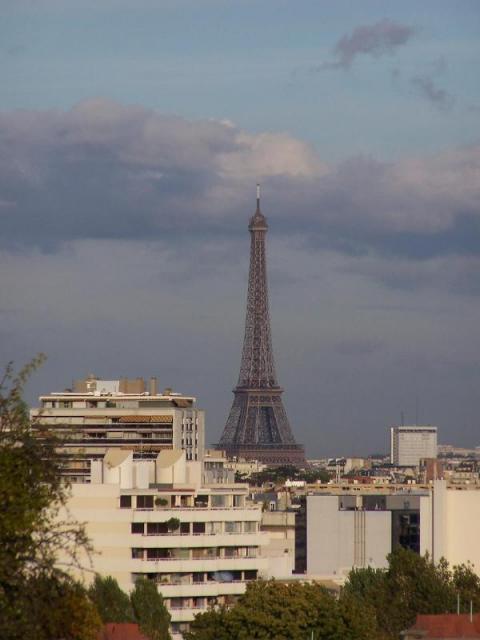 Eiffel Tower from St. Cloud France where office is