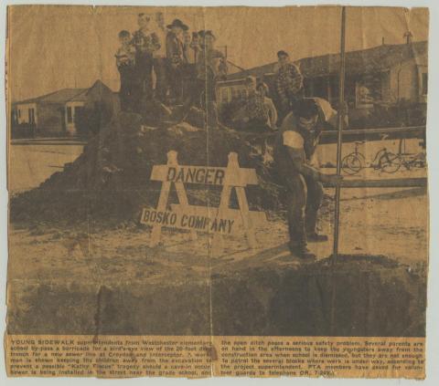 Mike standing on dirt far right.About 1950