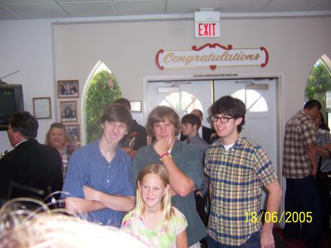 My Sons Tom & Jason (outsides) & cousins