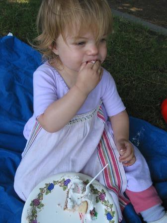 Sammi loving cake