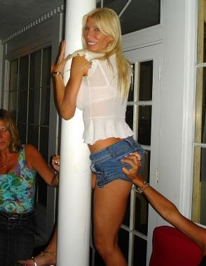 white pole