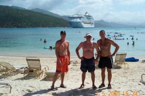 Me on right with brothers-great cruise!