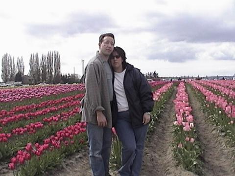 Rob and I, and tulips
