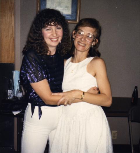 10 yr. class reunion 1987 Rhonda Simmons Adams & Cathy Helgeson Frear again