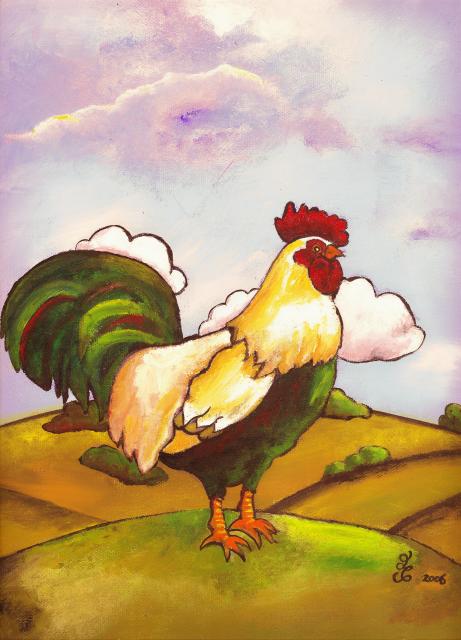 Painted Rooster