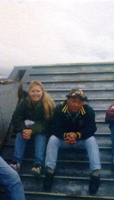 Sandi and NCOIC in Alaska 1998