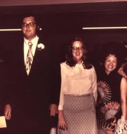 Mr. Young, Miss Shipman at 1972 Grad Night at 