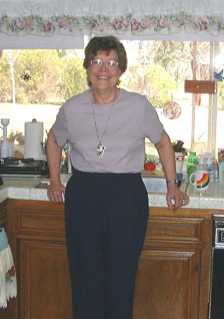 Grandma Suzie in kitchen