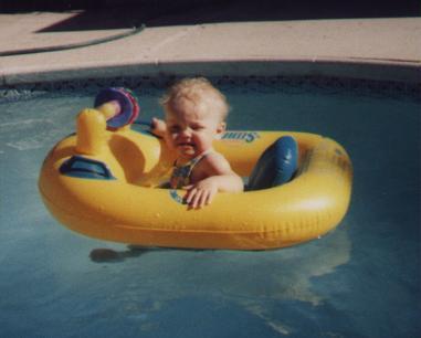 Enjoying the pool