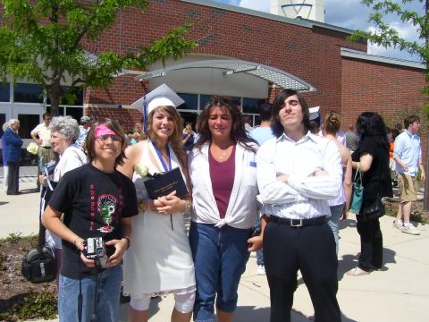 grad. day 2006 tommy,denielle, me & dave