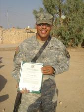 carlos is promoted in iraq to sergeant