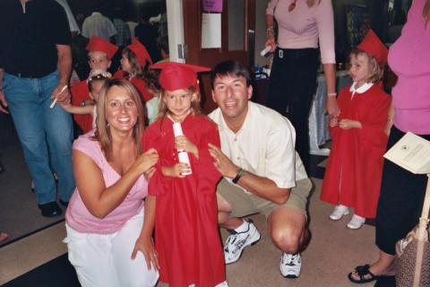 Mommy, Alli & Daddy at pre-k graduation