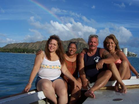 Sylvia,Clauda,Lloyd&Val on Steve's Boat