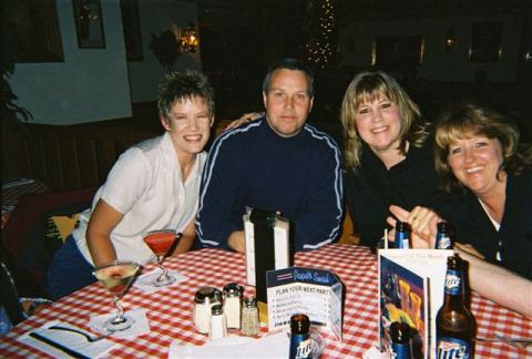 Mama Mia's Marryann, Dave and Wendy Bould (Schmidt) and Pam Brown