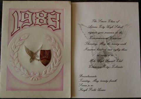 1983 Graduation Invitation