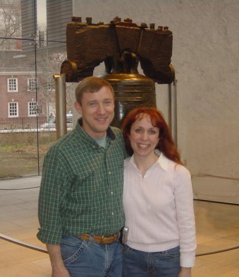 Steven and Elisabeth at the Liberty Bell