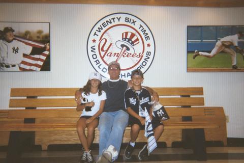 pug and kids  yankee stadium