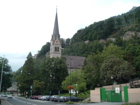 The main church in Vaduz, Liechtenstein