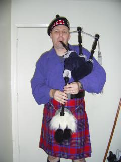 Playing "Going Home" on the Bag Bagpipes