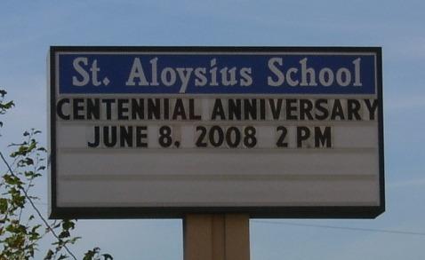 St Al's Centennial Sign