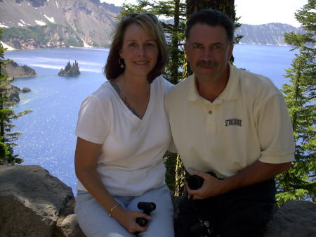 Sheri and Chris at Crater Lake, 2002